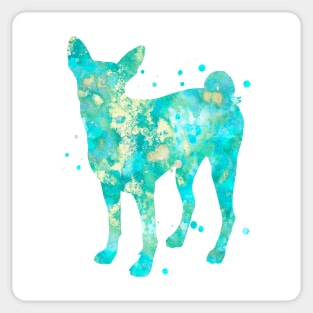 Basenji Dog Watercolor Painting Sticker